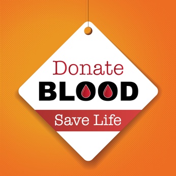 Donate Blood Save Life - Vector Paper tag / sticker