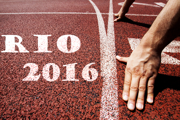 Rio 2016 written on running track